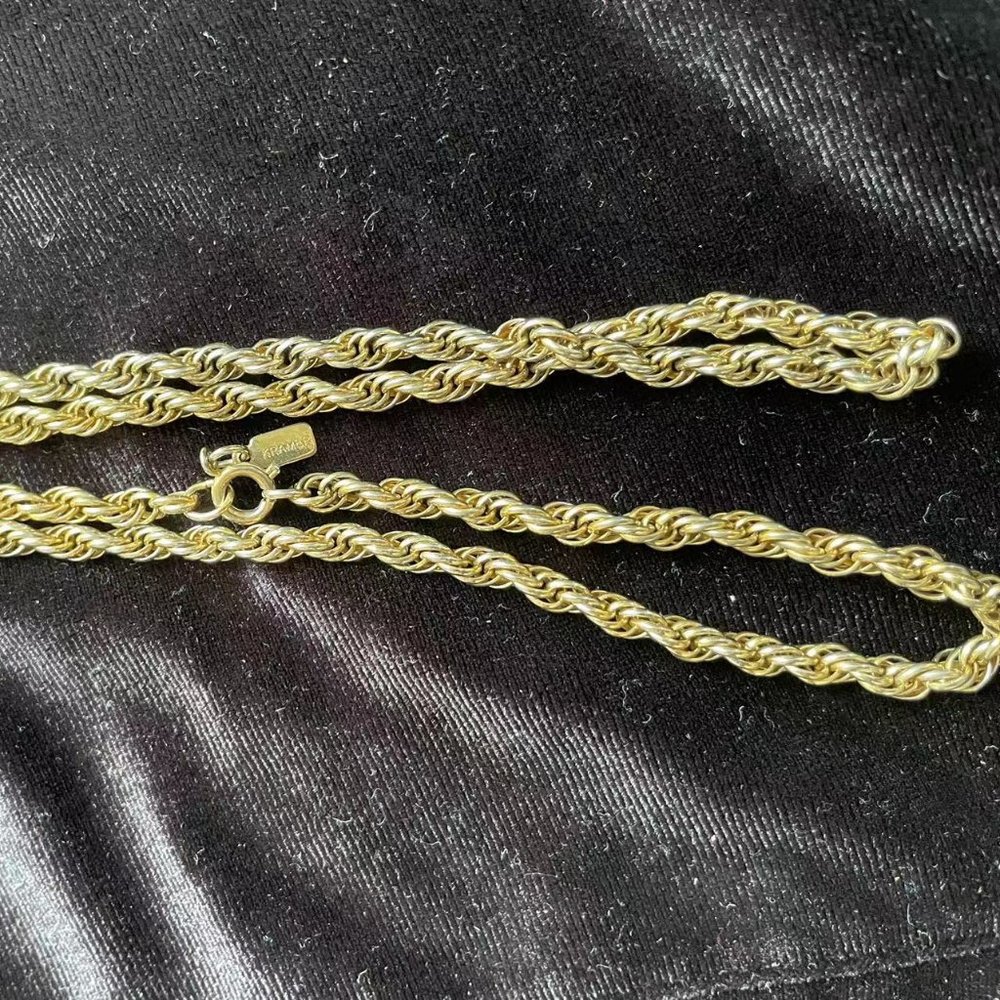 vintage kramer gold tone necklace